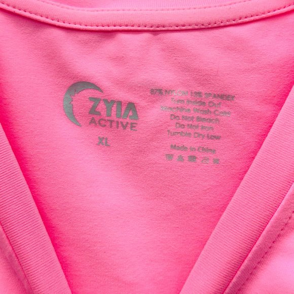 Zyia Active Sleeveless Women's Shirt Sports Stretchable Top Pink - Size XL - Picture 3 of 5